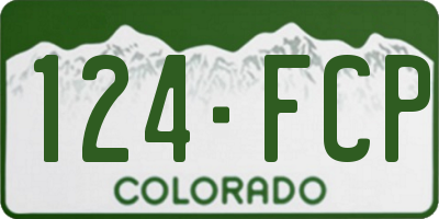 CO license plate 124FCP