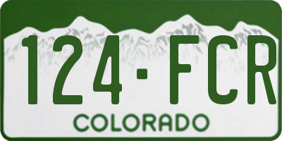 CO license plate 124FCR