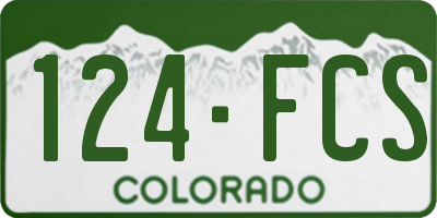 CO license plate 124FCS