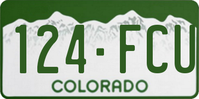 CO license plate 124FCU