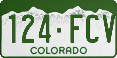 CO license plate 124FCV