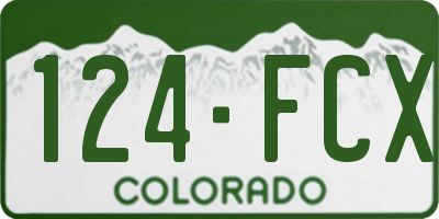 CO license plate 124FCX