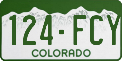 CO license plate 124FCY