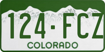 CO license plate 124FCZ