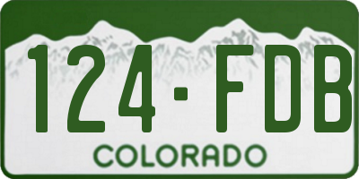 CO license plate 124FDB