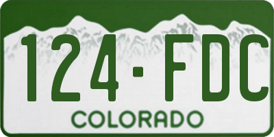 CO license plate 124FDC