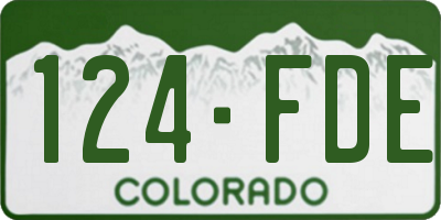 CO license plate 124FDE