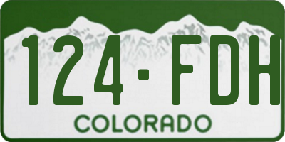 CO license plate 124FDH