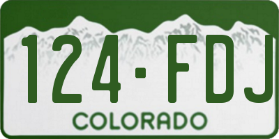 CO license plate 124FDJ