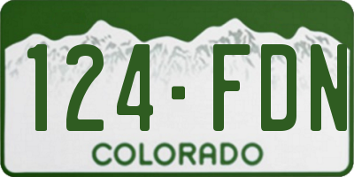 CO license plate 124FDN