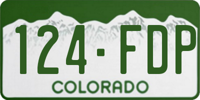 CO license plate 124FDP