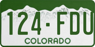 CO license plate 124FDU