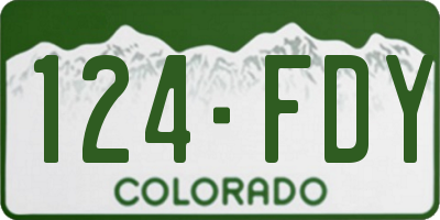 CO license plate 124FDY