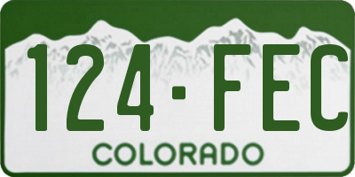CO license plate 124FEC