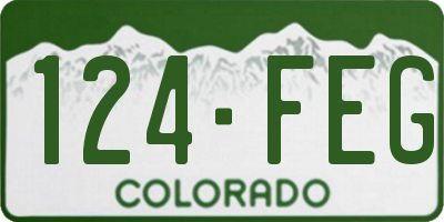 CO license plate 124FEG