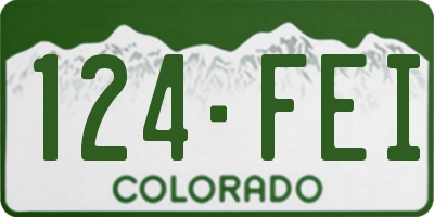 CO license plate 124FEI