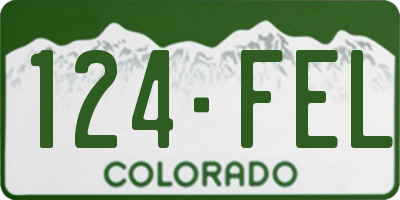 CO license plate 124FEL