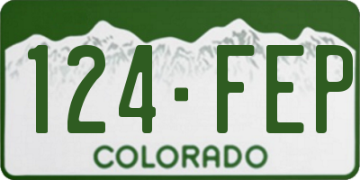 CO license plate 124FEP