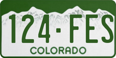 CO license plate 124FES