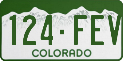 CO license plate 124FEV