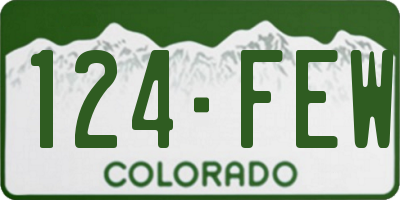 CO license plate 124FEW