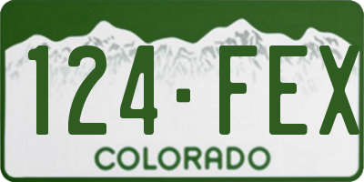 CO license plate 124FEX