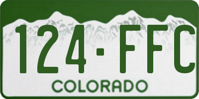 CO license plate 124FFC
