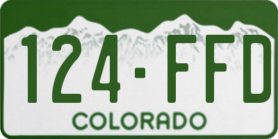 CO license plate 124FFD