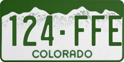 CO license plate 124FFE