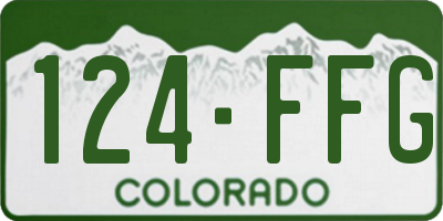 CO license plate 124FFG