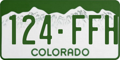 CO license plate 124FFH