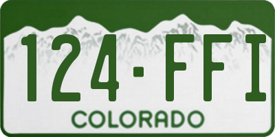 CO license plate 124FFI