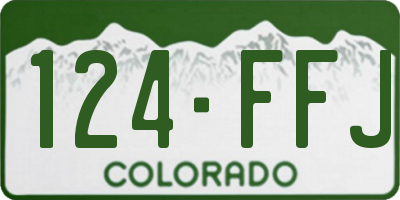 CO license plate 124FFJ