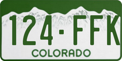 CO license plate 124FFK