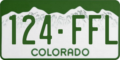 CO license plate 124FFL