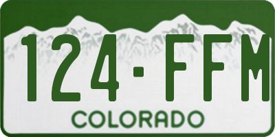 CO license plate 124FFM