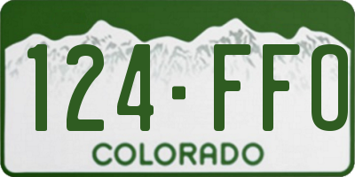 CO license plate 124FFO