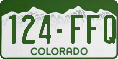 CO license plate 124FFQ