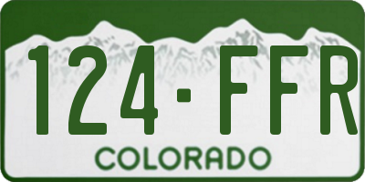 CO license plate 124FFR