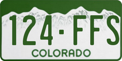 CO license plate 124FFS