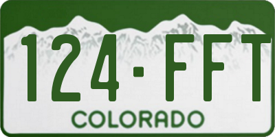CO license plate 124FFT