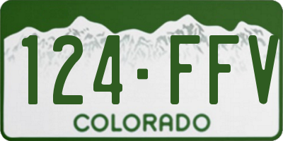 CO license plate 124FFV