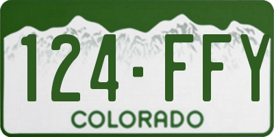 CO license plate 124FFY
