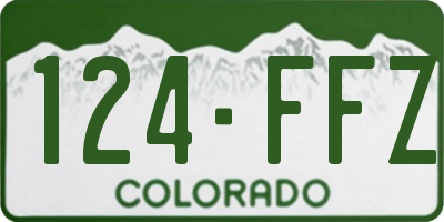 CO license plate 124FFZ