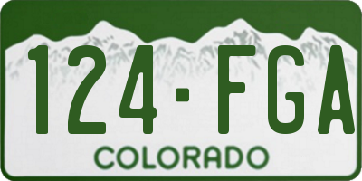 CO license plate 124FGA