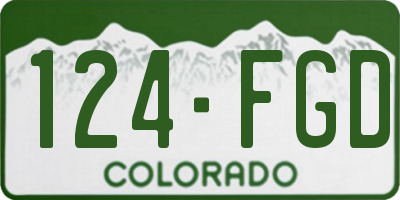 CO license plate 124FGD