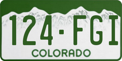 CO license plate 124FGI