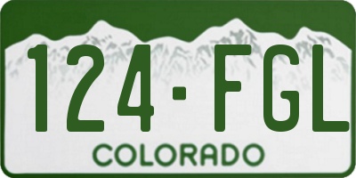 CO license plate 124FGL