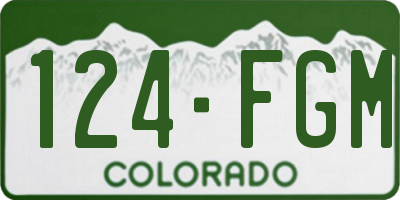 CO license plate 124FGM