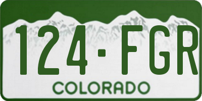 CO license plate 124FGR